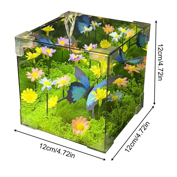 LED Butterfly Garden Cube Night Light Decor | Stornfield
