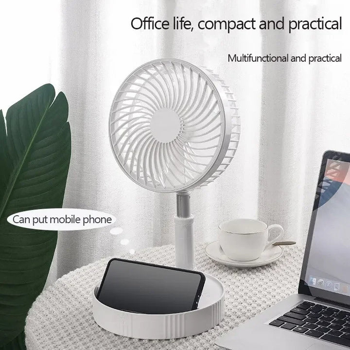 7200mAh USB Rechargeable Portable Folding Fan Floor Low Noise Fan for Outdoor Home Wireless Fan 4 Speed Camping Portable Fan | Stornfield