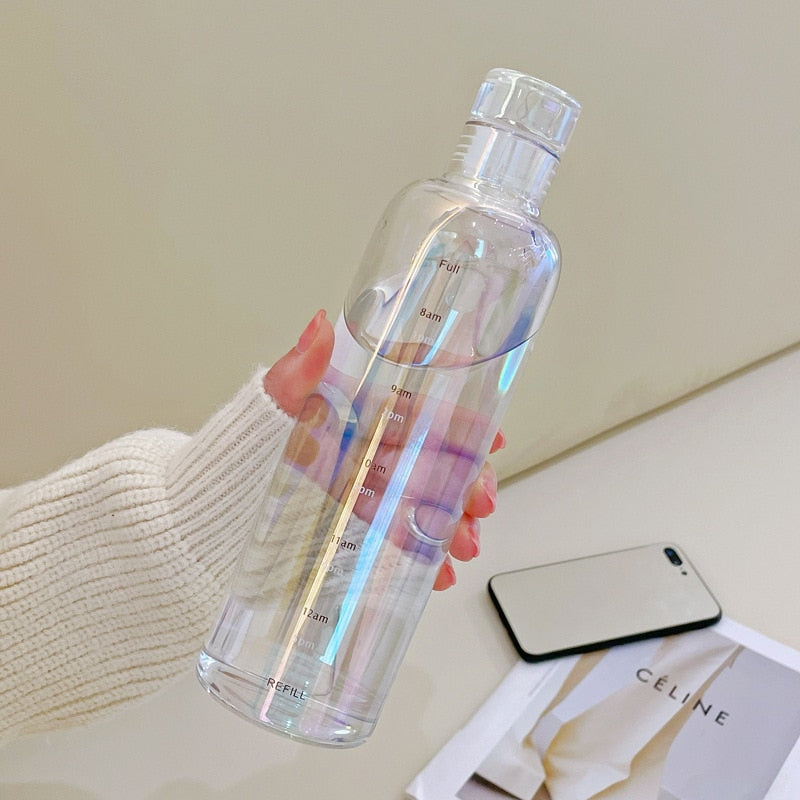 Stornfield | Heat-resistant Glass Water Bottle Time Scales