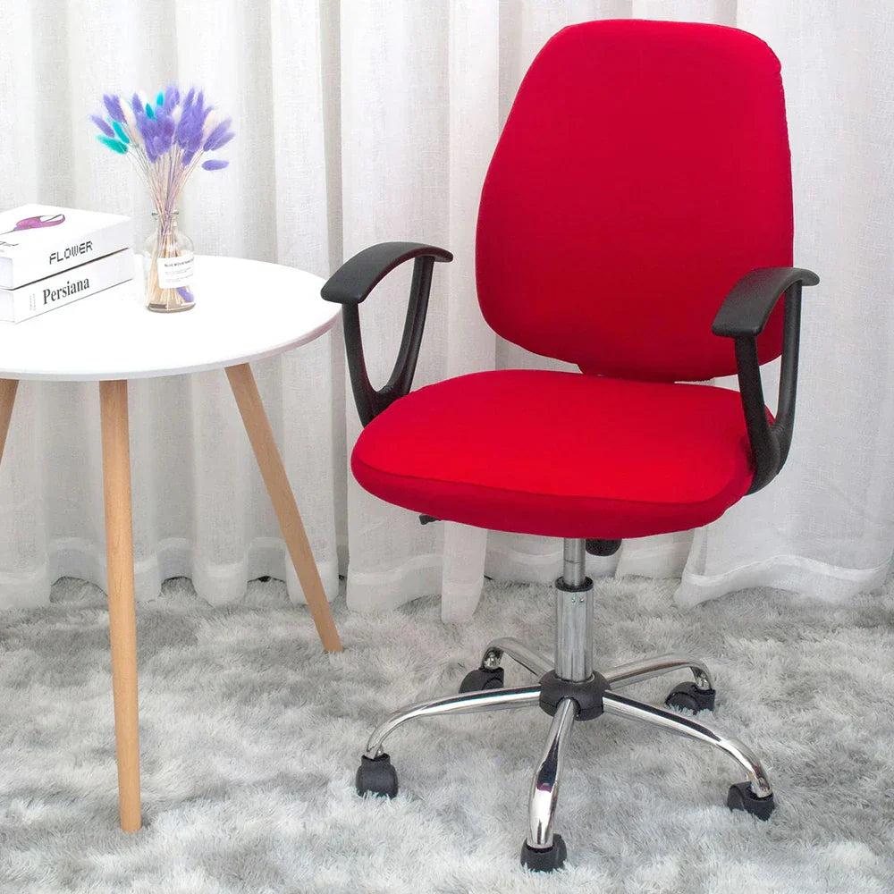 Stornfield | 2-Piece Split Pink Office Chair Covers