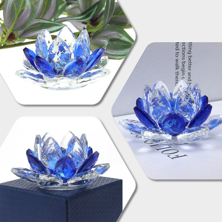 Stornfield | Glass paperweight art lotus flower crystal home decoration ornaments figurines wedding home decor party gifts souvenir