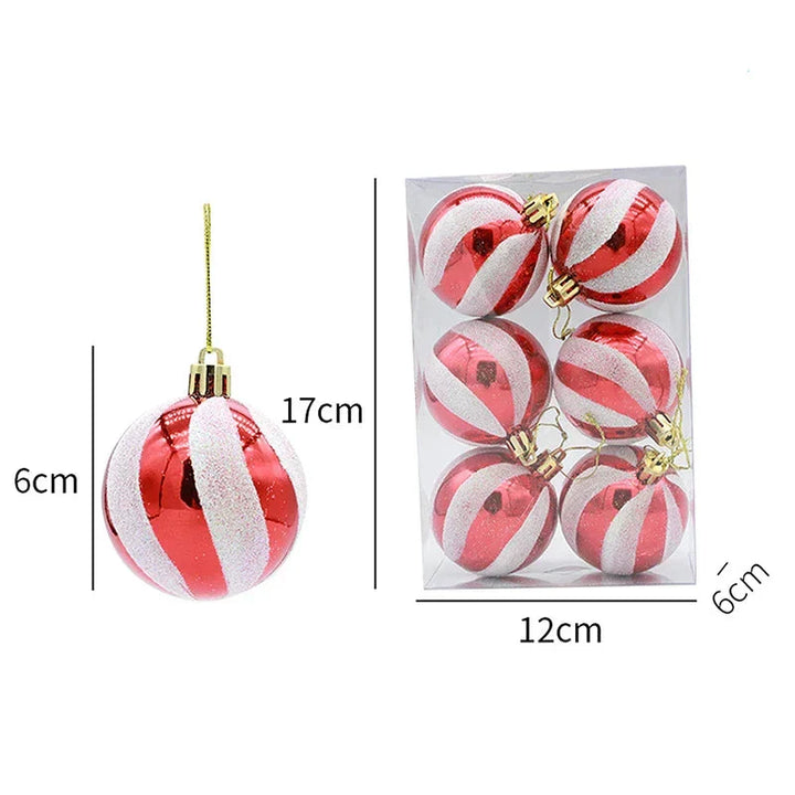 Elegant Snowflake Christmas Baubles Set – High-quality Christmas ornaments in red, white and gold, perfect for festive tree decoration at Christmas | Stornfield