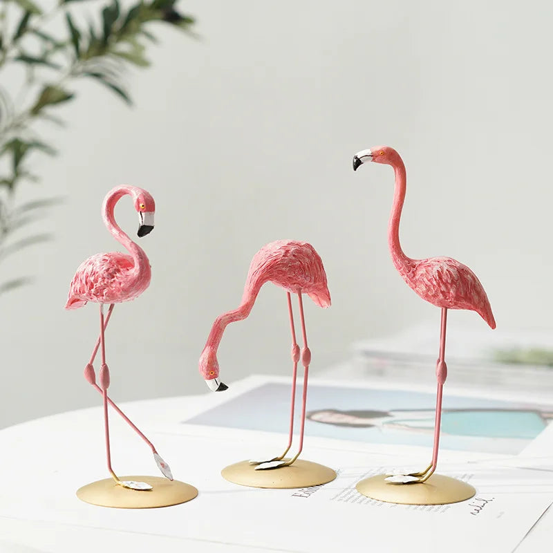 Stornfield | Nordic Flamingo Figurine Figure Statue Sculpture Living Room Office Wedding Party Ornaments Home Decor Decoration Accessories