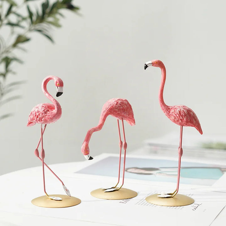 Stornfield | Nordic Flamingo Figurine Figure Statue Sculpture Living Room Office Wedding Party Ornaments Home Decor Decoration Accessories