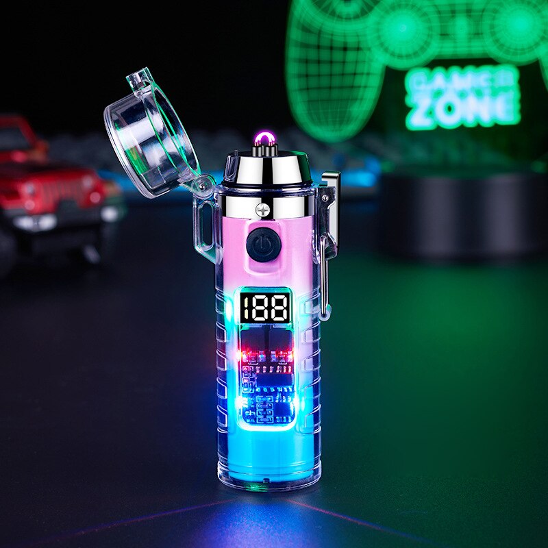 Windproof Double Arc Transparent Flashlight Lighter | Stornfield