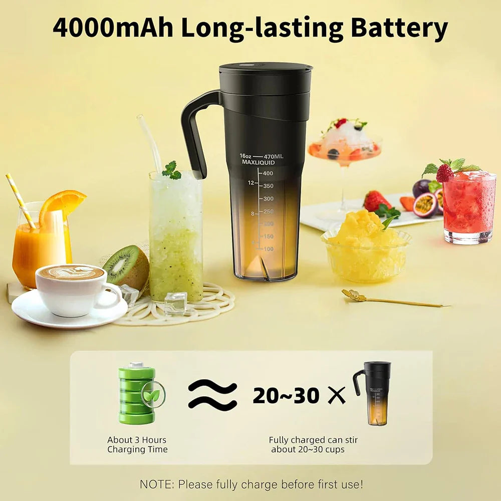 Stornfield | Portable Juicer - Rechargeable Mini Blender with 6 Sharp Blades for Shakes and Smoothies