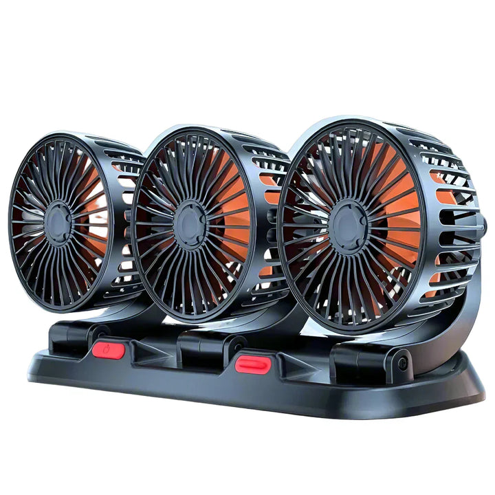 360° Adjustable 3-Head Car Fan USB/12V/24V – AirFlow | Stornfield