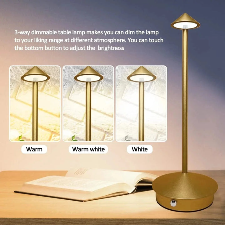 Stornfield | Rechargeable Table Lamp Creative Decorative Table Lamp for Dining Room Touch LED Hotel Bar Coffee Pina Pro Floor Lamp
