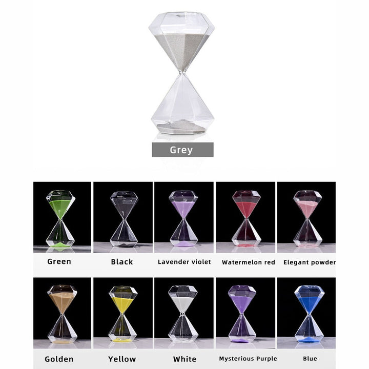 Stornfield | Diamond Hourglass 5-60 Minutes, Sand Timer, Hourglass, Kids Gift, Sand Clock, Home Decor, Available in Multiple Color Options
