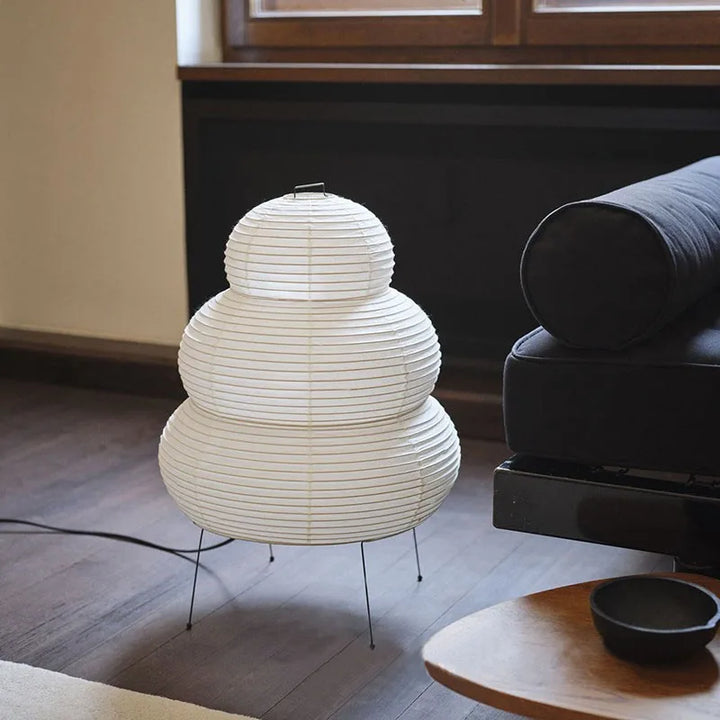 Adjustable table lamp made of rice paper, Japanese paper light for office & living room | Stornfield