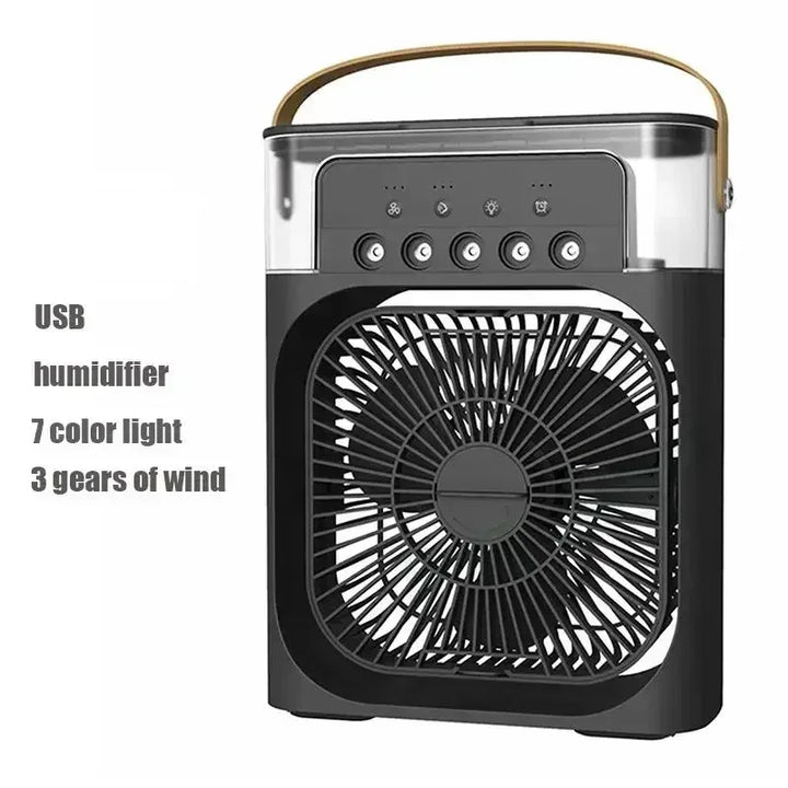 3 In 1 Fan AIr Conditioner Household Small Air Cooler LED Night Light Portable Humidifier Air Adjustment Fan Office Home Fan New | Stornfield