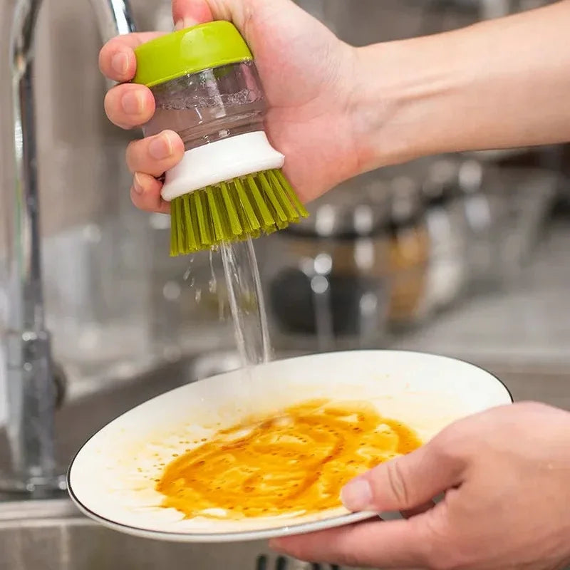 Dish brush with soap dispenser & holder | Eco-friendly plastic | Stornfield