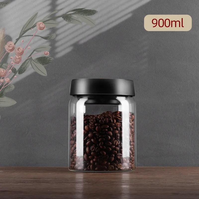 Stornfield | GIANXI Vacuum Sealed Pitcher, Coffee Beans, Glass, Airtight Container, Food, Cereals, Sweets, Storage Container, Kitchen Accessories