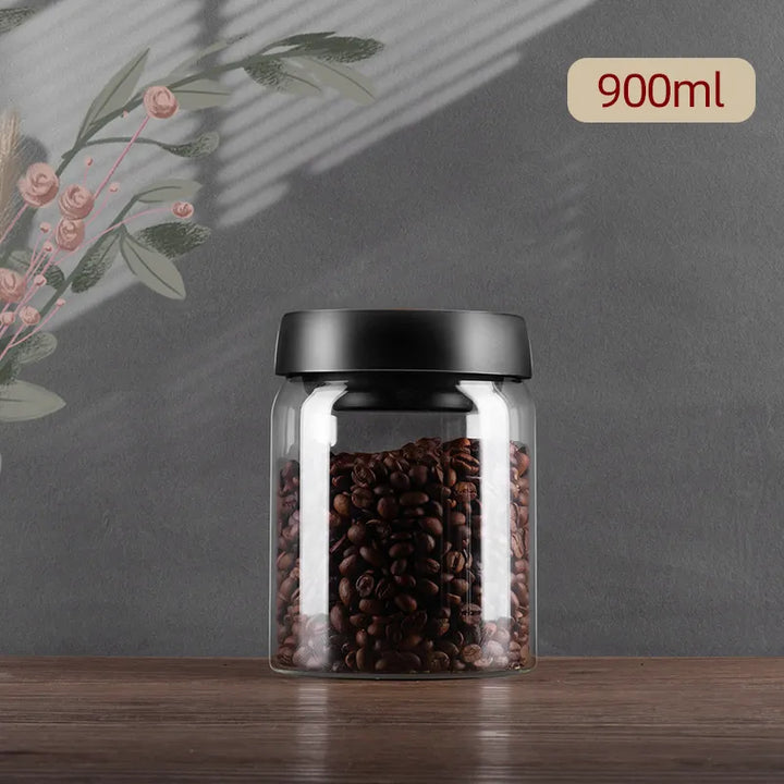 Stornfield | GIANXI Vacuum Sealed Pitcher, Coffee Beans, Glass, Airtight Container, Food, Cereals, Sweets, Storage Container, Kitchen Accessories