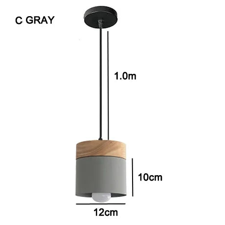 Stornfield | Nordic Metal and Wood LED Pendant Light - Modern Hanging Lamps for Dining Room and Kitchen