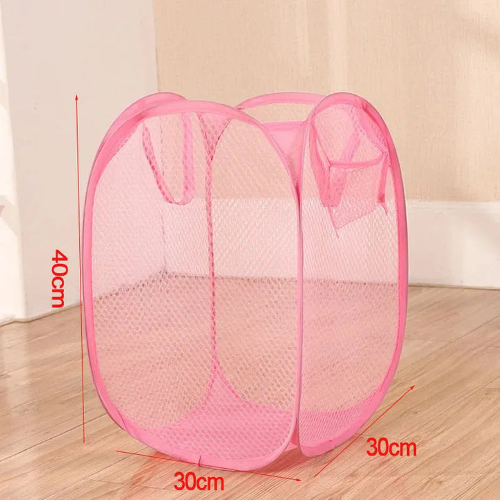 FlexMesh Collapsible Laundry Basket – Compact, Breathable & Portable Storage