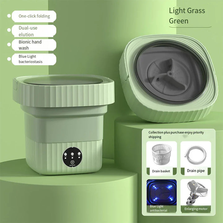Compact Folding Ultrasonic Travel Laundry Washing Machine | Stornfield