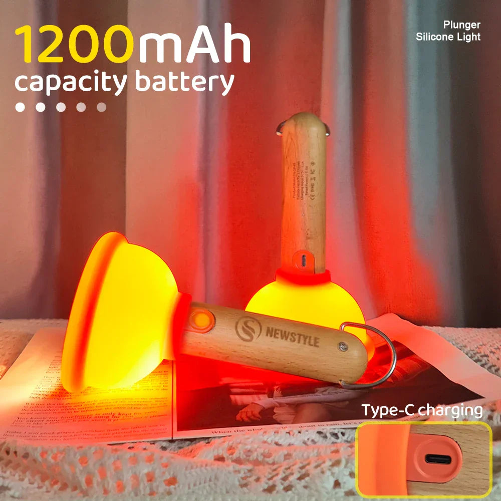 Plunger Style Stress Relief LED Night Lamp | Stonrfield