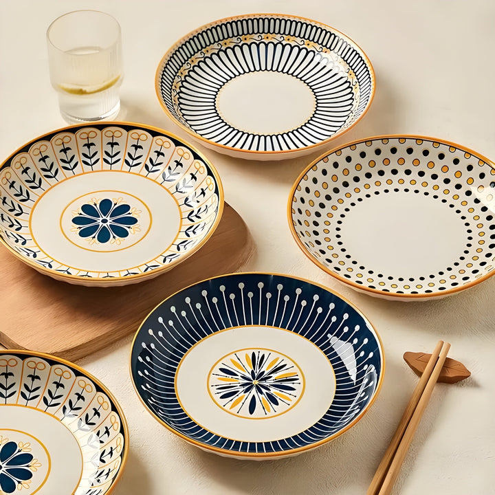 Porcelain Plate Set Hand-Painted – Elegant and Decorative | Perfect for Everyday and Special Occasions | Stornfield