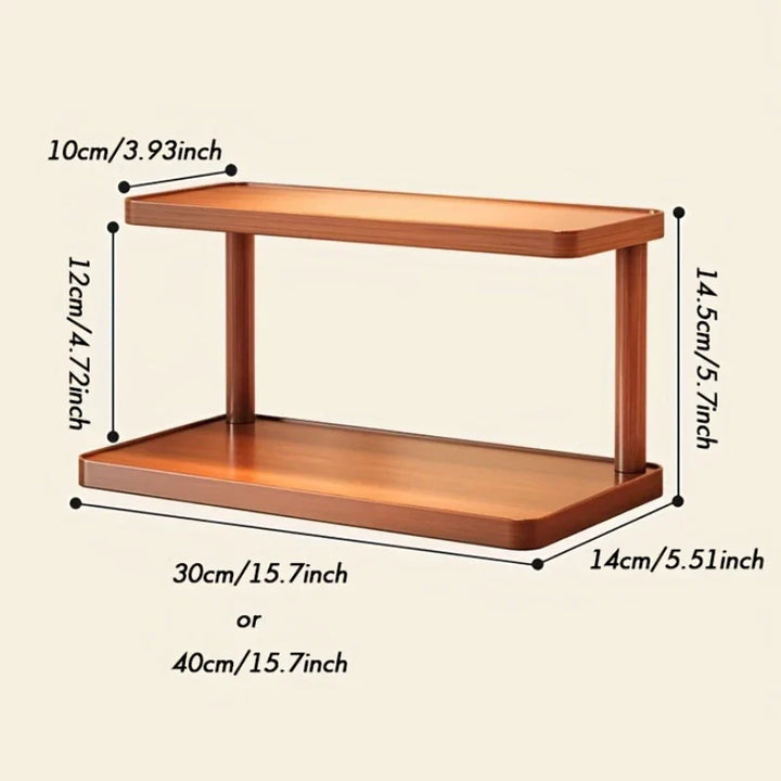 BambuCasa 2-tier wooden shelf Stornfield