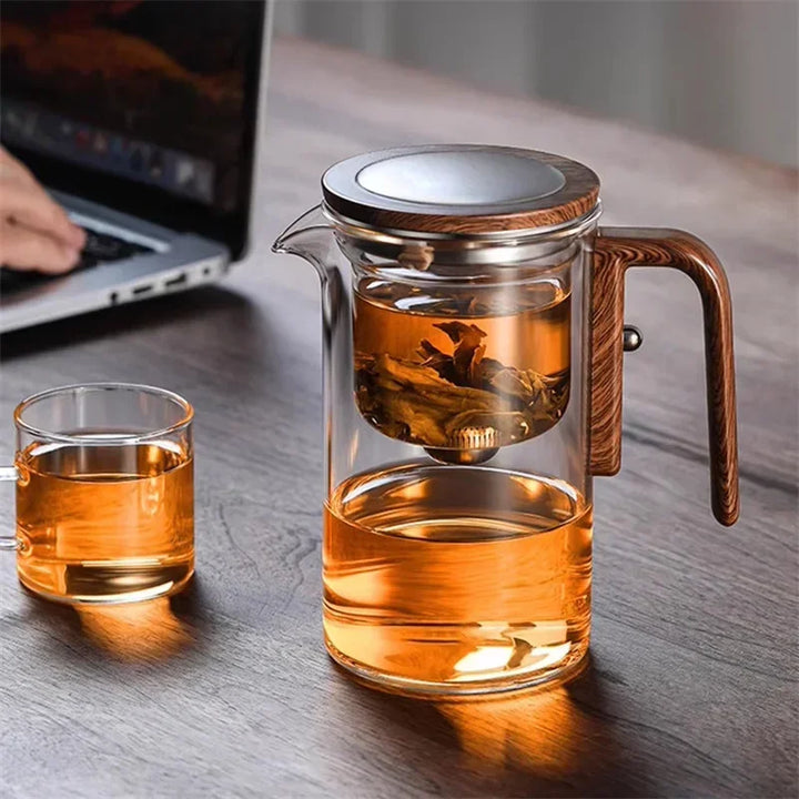 Auréa Glass Teapot – Luxury Infuser with Wooden Handle | Stornfield