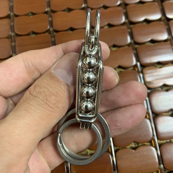 Iron Weave Stainless Matte-Finish Keychain | Stornfield