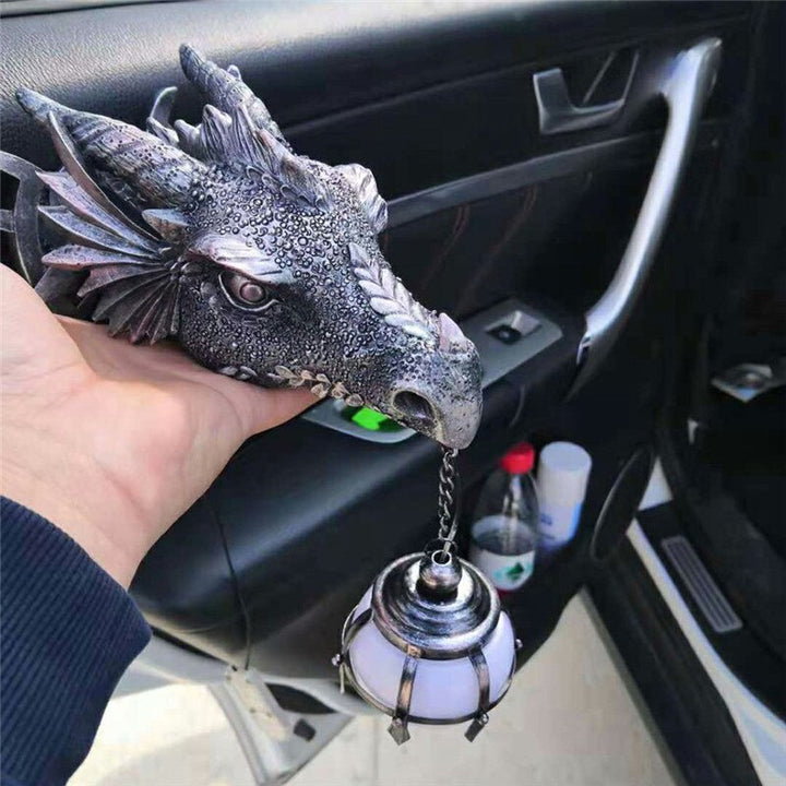 Stornfield | LED Lantern with Resin Dragon Head for a Unique Halloween Decoration