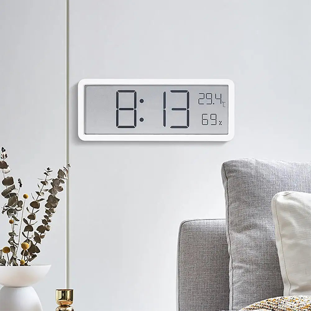 Large Digital Wall Clock with Temperature and Humidity Display – Perfect for Living Room, Bedroom, and Office | Stornfield