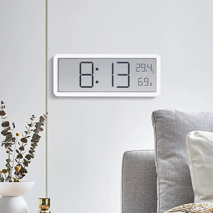 Large Digital Wall Clock with Temperature and Humidity Display – Perfect for Living Room, Bedroom, and Office | Stornfield