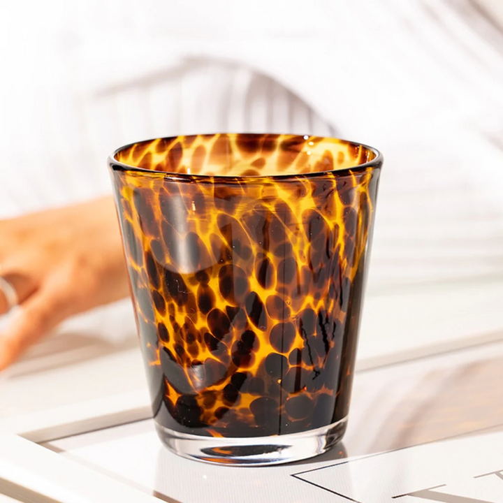 Stornfield | Leopard print retro drinking glass