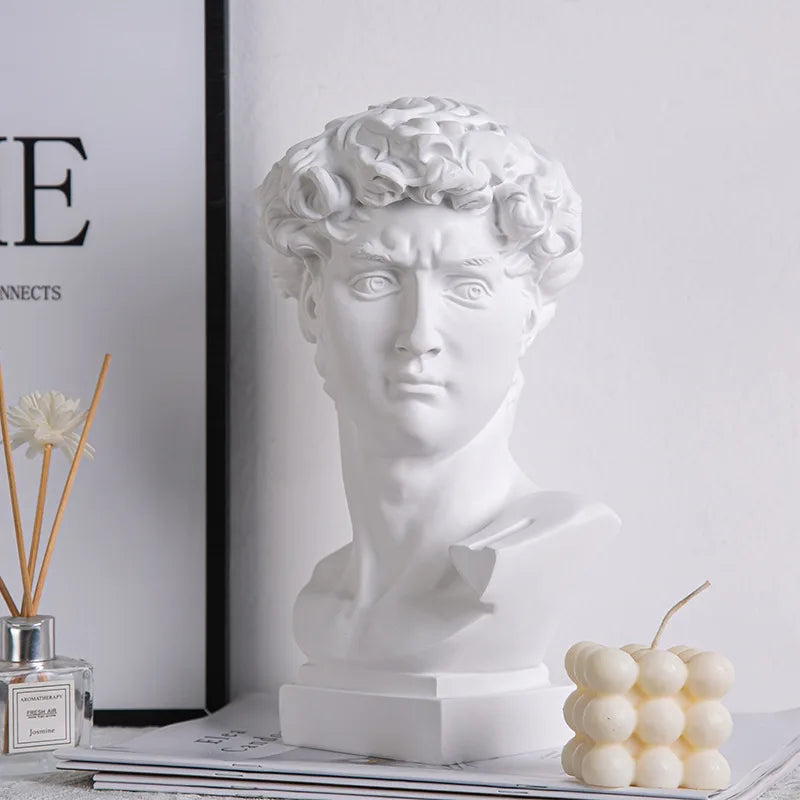 Stornfield | European Home Decor Resin David Head Statue Statues Home Decor Modern Abstract Art Sculpture Bust Art Sketch Practice