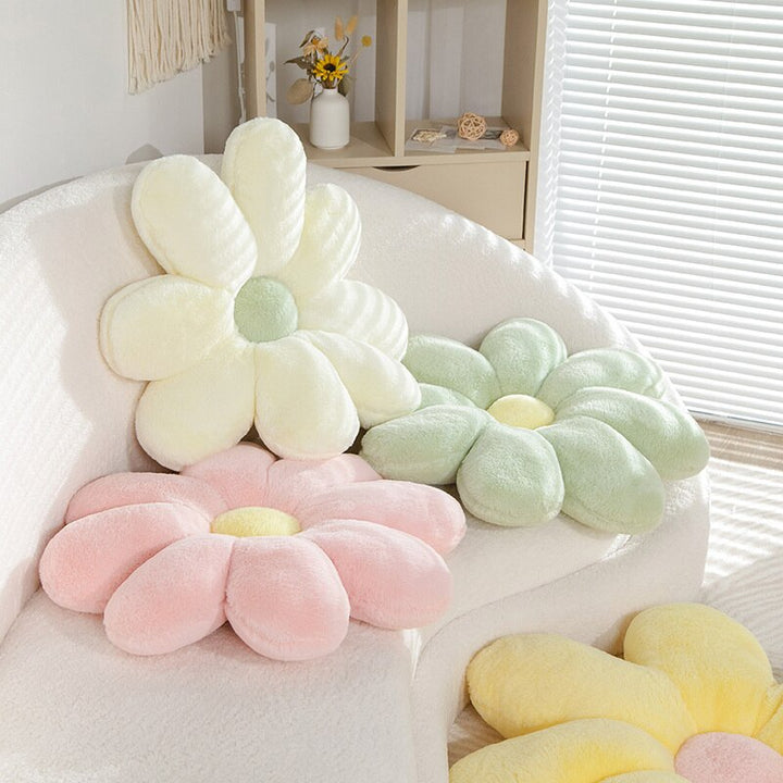 Fluffy Daisy Cushion - Pastel | Stornfield