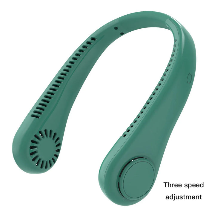 Portable Mini Bladeless Neckband Fan with Digital Display - USB Rechargeable Air Cooler for Neck, Hands-Free Cooling Experience | Stornfield