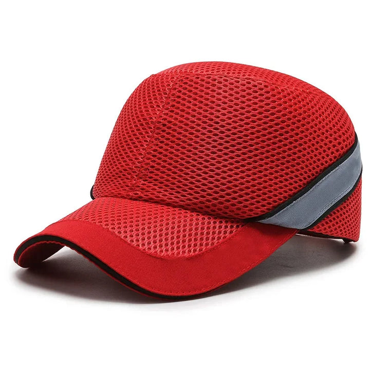 Stornfield | Red Safety Bump Cap - Helmet with hard ABS inner core for head protection at home, work, and factory