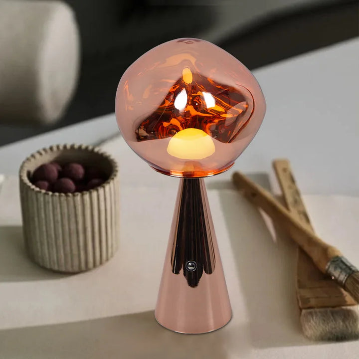Modern Mini Table Lamp in Lava Design with LED Light - Decorative Lamp for Living Room, Bedroom & Office | Stornfield