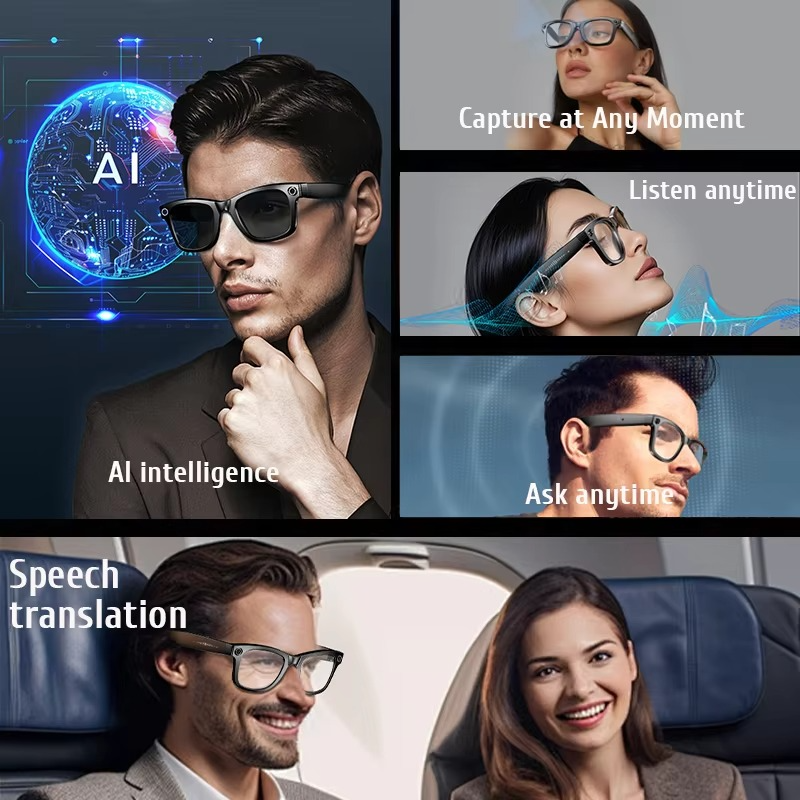 Stornfield | Smart Camera Glasses with Photo, Video, AI Translation & Bluetooth Audio