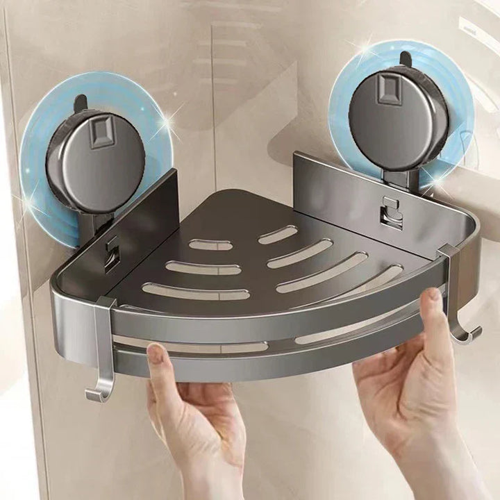 Hoekora Bathroom Organizer with Suction Cups Without Drilling | Stornfield