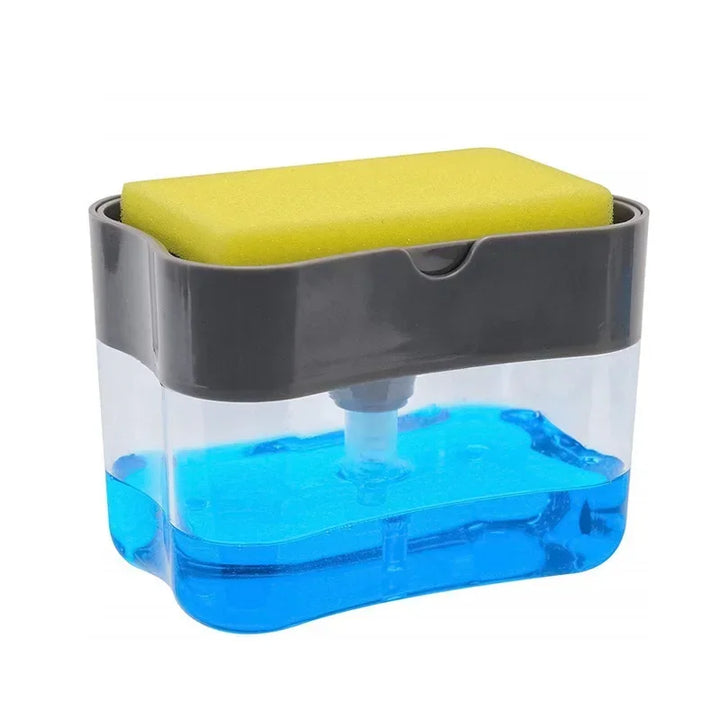 Kitchen Soap Dispenser with Sponge Holder | Push-Type Stornfield
