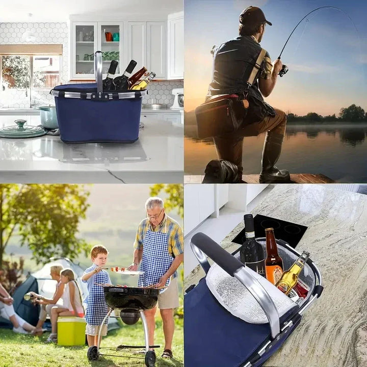 Insulated folding basket for picnic | Stornfield