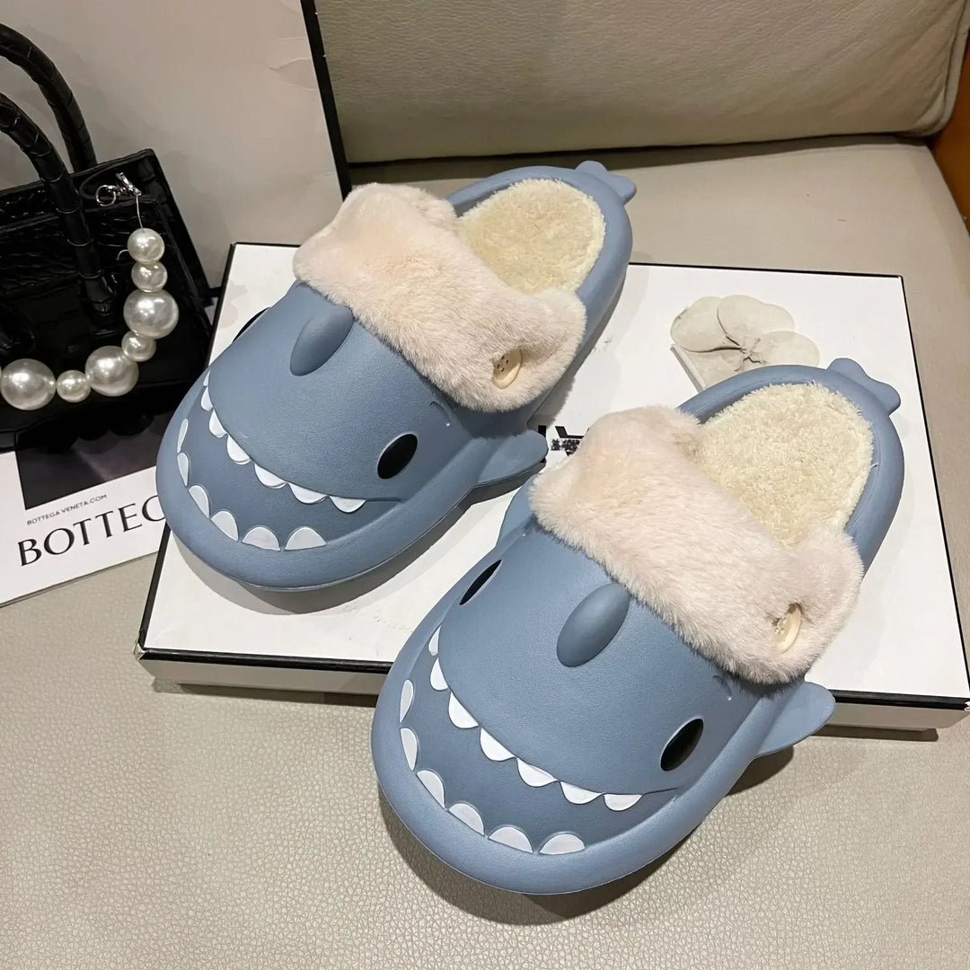 Funny Shark Slippers made of Cotton – Warm and Cozy Slippers for Men and Women, Non-Slip and Comfortable | Stornfield