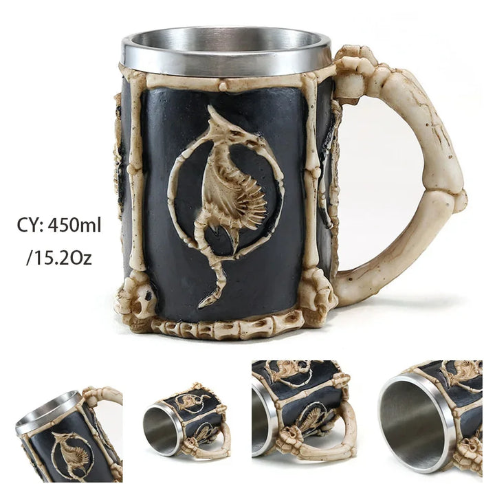 Stornfield | Medieval Dragon Stainless Steel Resin Mug as Coffee Mug or Tea Mug