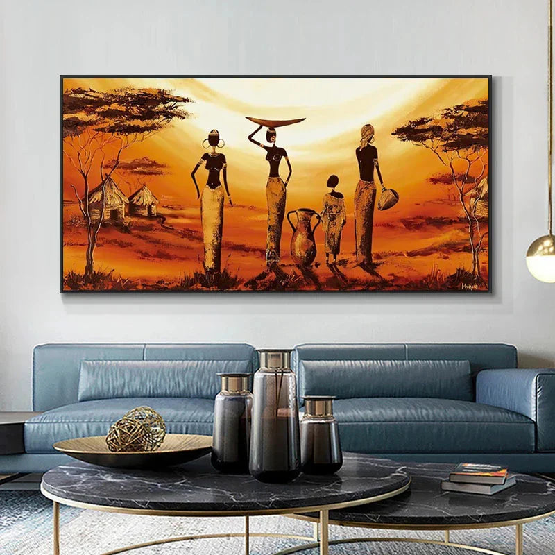 Stornfield | Plus Size Abstract African Woman Canvas Painting