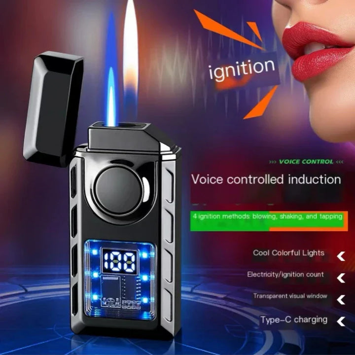 Voice Controlled USB Colorful Double Flame Lighter | Stornfield