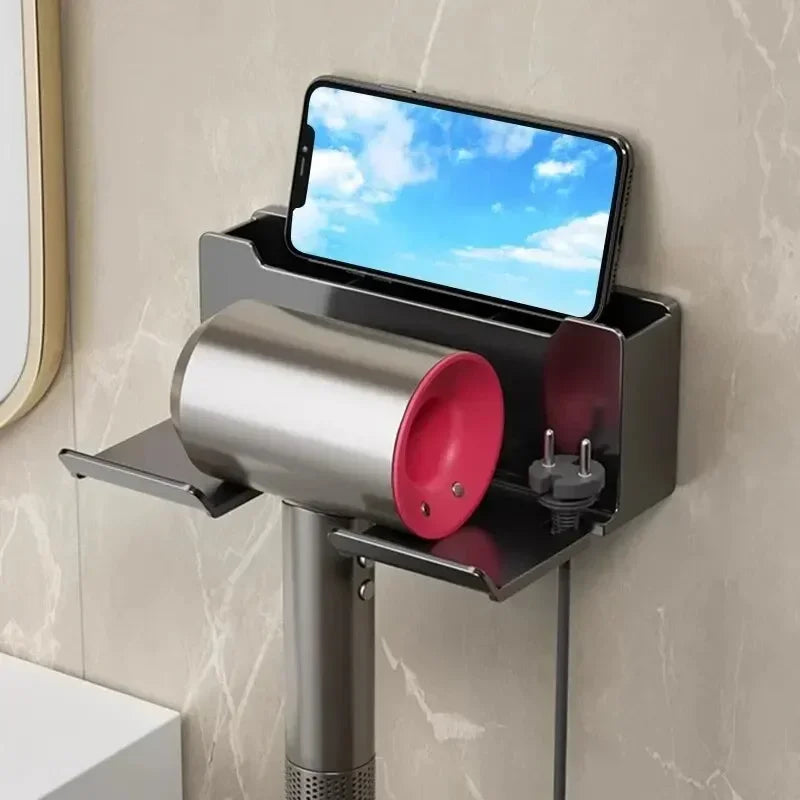 Multifunctional Hair Dryer Holder – Wall Mount | No Drilling | ABS Plastic Stornfield