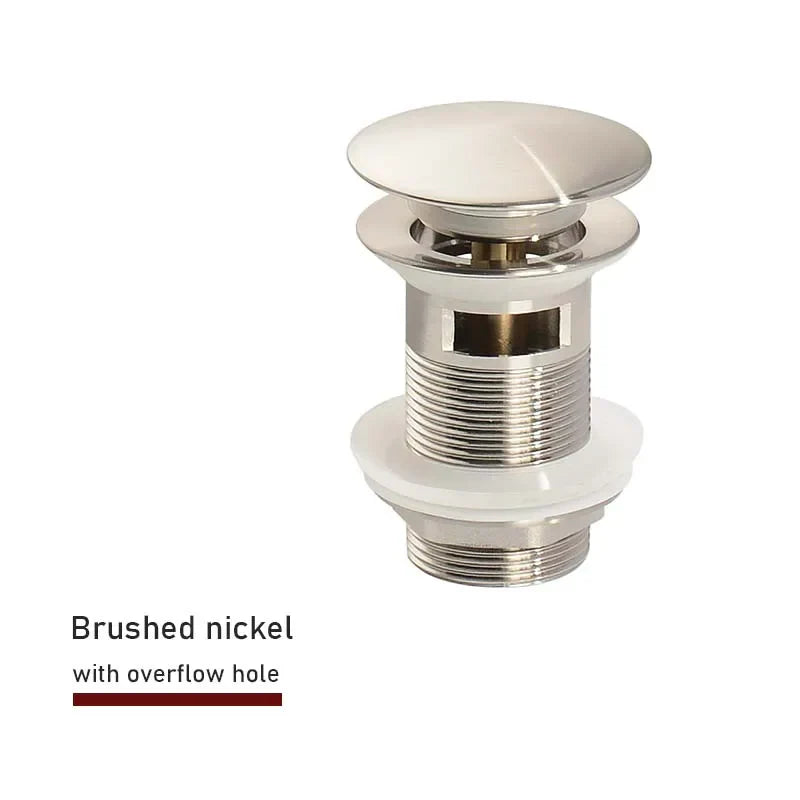 Drain plug with push-down pop-up – brass | 11 colors | With or without overflow Stornfield