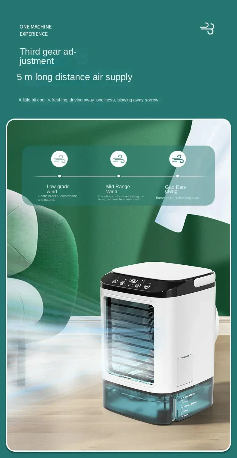Portable Desktop Air Conditioner Fan – Dual Spray Ultrasonic Humidifier, 3-Speed Silent Air Cooler with Night Light for Home | Stornfield