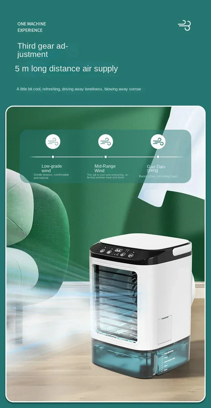 Portable Desktop Air Conditioner Fan – Dual Spray Ultrasonic Humidifier, 3-Speed Silent Air Cooler with Night Light for Home | Stornfield