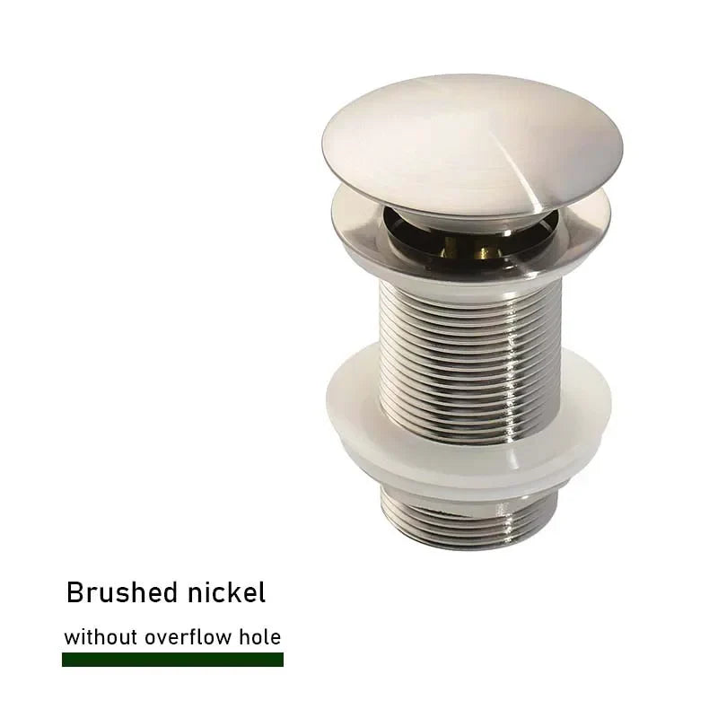 Drain plug with push-down pop-up – brass | 11 colors | With or without overflow Stornfield
