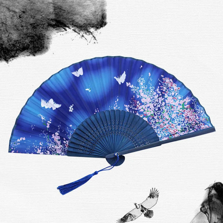 Traditional Japanese Style Floral Hand Fan | Stornfield