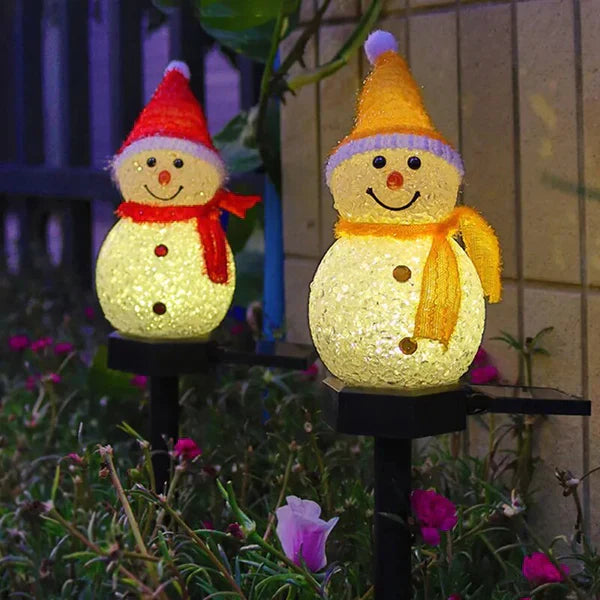 Solar-Powered Snowman Lamp - SolarSnow | Stornfield